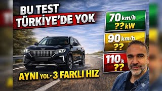 Bu Test Türkiye’de Yok! Togg T10X 70-90-110 km Tüketim Farkı